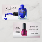 Nail Art Technician - Blue Nail Polnisch Visitenkarte (Vorne/Hinten)