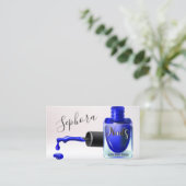 Nail Art Technician - Blue Nail Polnisch Visitenkarte (Stehend Vorderseite)