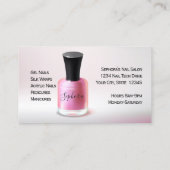 Nail Art Technician - Red Nail Polnisch Visitenkarte (Rückseite)