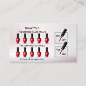 Nail Art Technician - Red Nail Polnische Treue Visitenkarte (Rückseite)