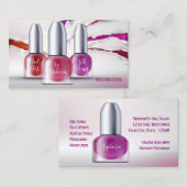 Nail Art Technician - trendige polnische Flaschen Visitenkarte (Vorne/Hinten)