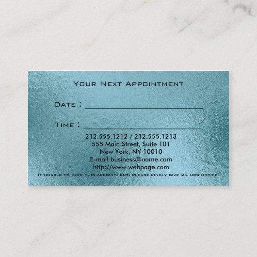 NAIL ARTIN Terminkarte (Rückseite)