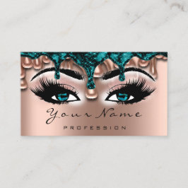 Nail Artist aquamarin Tropfens Rose Lash Makeup Bl Visitenkarte
