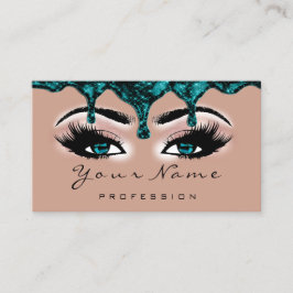 Nail Artist aquamarin Tropfens Rose Lash Makeup Bl Visitenkarte