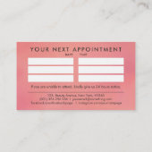 Nail Artist - Aquarellblumen Visitenkarte (Rückseite)