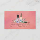 Nail Artist - Aquarellblumen Visitenkarte (Vorderseite)