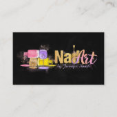 Nail Artist - Aquarellkunst mit Ernennung Visitenkarte (Vorderseite)