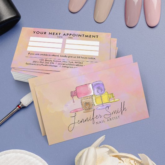 Nail Artist - Aquarellmaler Kunst Visitenkarte