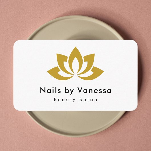 Nail Artist Beauty Salon Elegante Business Card Visitenkarte