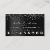 Nail Artist Black Tropfens 9 Punches Rose Script Visitenkarte (Rückseite)