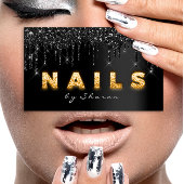 Nail Artist Black Tropfens Beruflich Visitenkarte