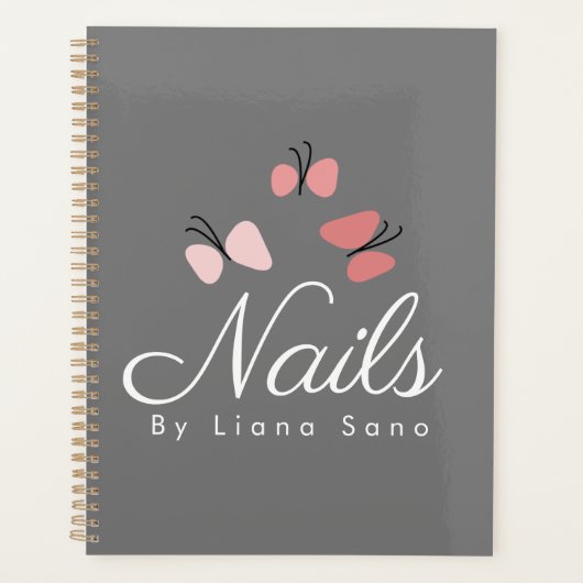 Nail Artist Butterfys Terminplaner Planer (Vorderseite)