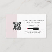 Nail Artist Client Appointment Card QR Code Logo Visitenkarte (Rückseite)