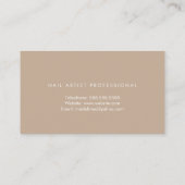 Nail Artist Designer Salon Imitate Glitzer Rose Go Visitenkarte (Rückseite)