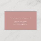 Nail Artist Designer Salon Imitate Glitzer Rose Ro Visitenkarte (Rückseite)