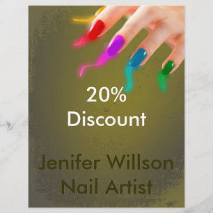 Nail Artist Discount Flyer