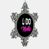 Nail Artist Do Nails Schneeflocken Zinn-Ornament (Links)