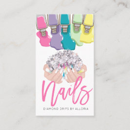 Nail Artist Drilling polnischen Hand Logo Nail Sal Visitenkarte