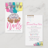 Nail Artist Drilling polnischen Hand Logo Nail Sal Visitenkarte (Vorne/Hinten)