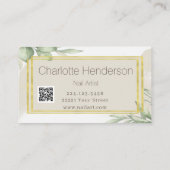 Nail Artist Eucalyptus Watercolor Terminkarte (Rückseite)