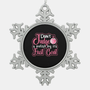 Nail Artist First Coat Schneeflocken Zinn-Ornament