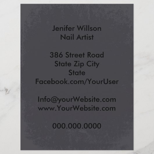 Nail Artist Flyer (Hinten)