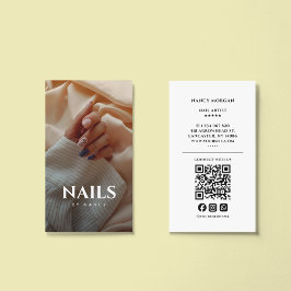 Nail Artist Foto QR Code Business Card Visitenkarte