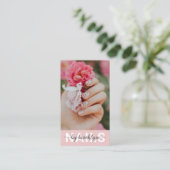 Nail Artist Foto QR Code Visitenkarte (Stehend Vorderseite)