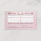 Nail Artist Gentle Pastel Rose Visitenkarte (Rückseite)