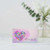 Nail Artist/Heart of Nail Polish Visitenkarte (Stehend Vorderseite)