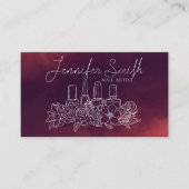 Nail Artist - Illustration der Blumenzeige Visitenkarte (Vorderseite)