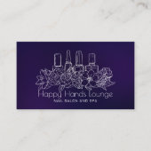 Nail Artist - Illustration der Blumenzeige Visitenkarte (Vorderseite)