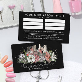 Nail Artist - Illustration der Blumenzeige Visitenkarte