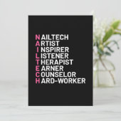 Nail Artist Inspirer Einladung (Stehend Vorderseite)