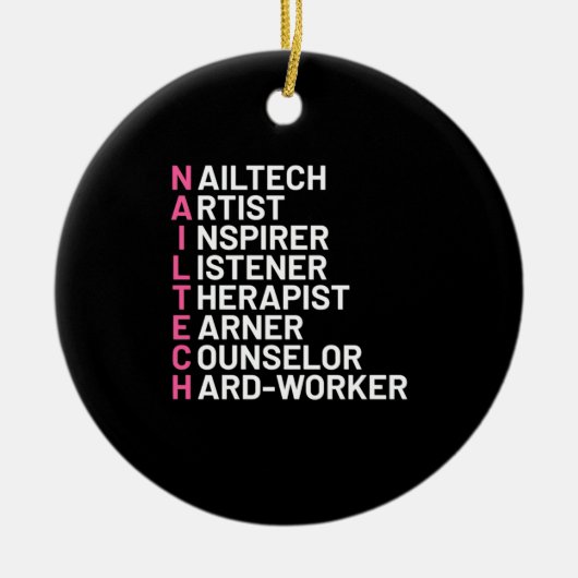 Nail Artist Inspirer Keramik Ornament (Vorne)