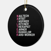 Nail Artist Inspirer Keramik Ornament (Links)