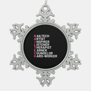 Nail Artist Inspirer Schneeflocken Zinn-Ornament