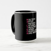 Nail Artist Inspirer Tasse (Vorderseite Links)