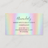 Nail Artist Lash Friseur Logo Visitenkarte (Rückseite)