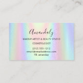 Nail Artist Logo Holograph Blue Mermaids Visitenkarte (Rückseite)