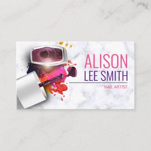 Nail Artist / Manicure Visitenkarte (Vorderseite)