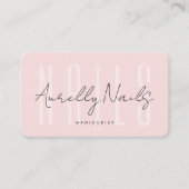 Nail Artist Manicurist Pink Moderne Ernennung Visitenkarte (Vorderseite)