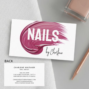 Nail Artist Mauve Polnische moderne Typografie Visitenkarte