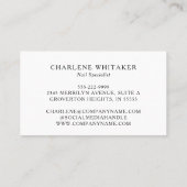 Nail Artist Moderne Typografie Pink Polnisch Visitenkarte (Rückseite)