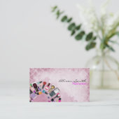 Nail Artist/Nail Polish circle Visitenkarte (Stehend Vorderseite)