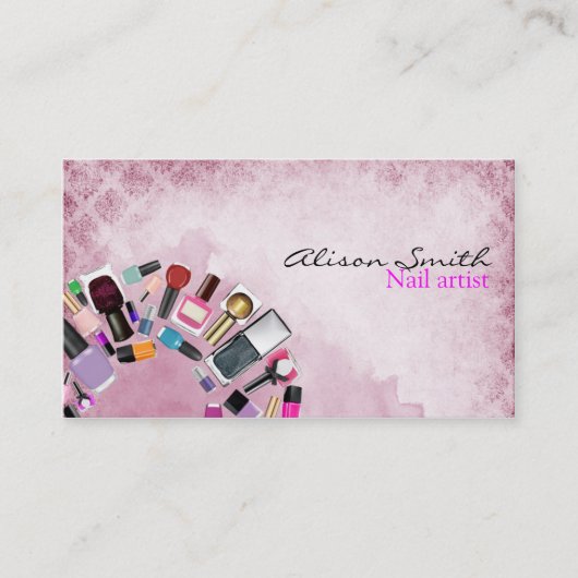 Nail Artist/Nail Polish circle Visitenkarte (Vorderseite)