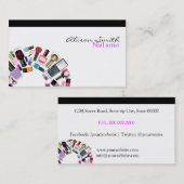 Nail Artist/Nail Polish circle Visitenkarte (Vorne/Hinten)