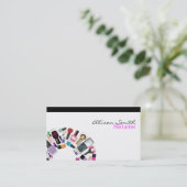 Nail Artist/Nail Polish circle Visitenkarte (Stehend Vorderseite)