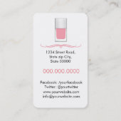 Nail Artist/Nail Polish Visitenkarte (Rückseite)