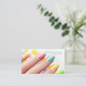 Nail Artist Nail Salon, moderner Chic Manicurist Visitenkarte (Stehend Vorderseite)